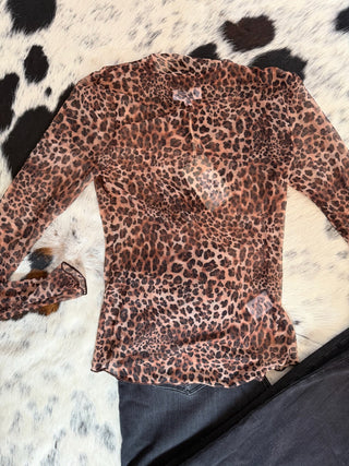Leopard Sheer Top