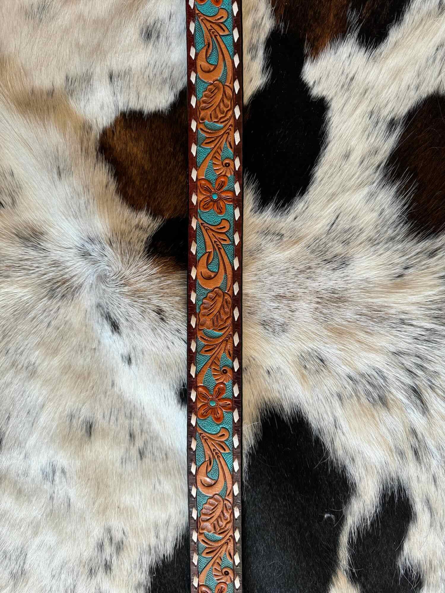 Turquoise Tooled Belt