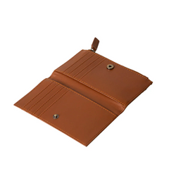 Bifold Cowhide Card Holder: Tan
