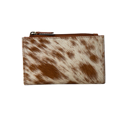 Bifold Cowhide Card Holder: Tan