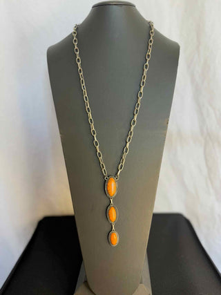3 Stone Pendant Necklace