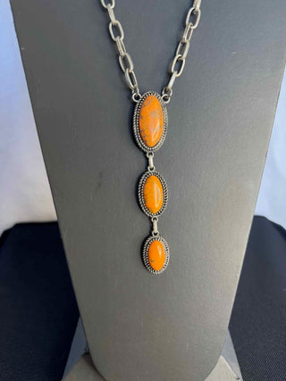 3 Stone Pendant Necklace