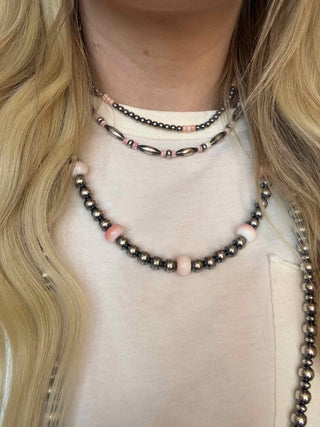 Sterling and Pink Necklace