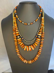 Sterling Lapis & Spiny 18"