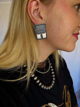Boot Stitch Earrings