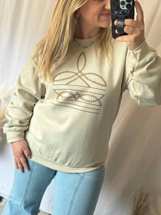 Boot stitch Crewneck
