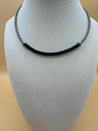 Black Onyx Heishi Choker