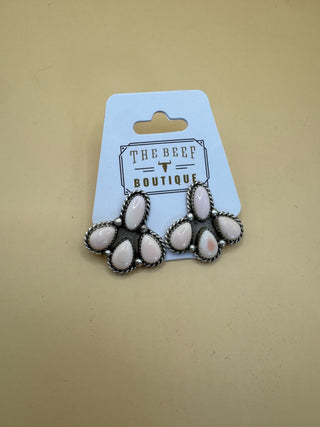 Pink Conch Earrings
