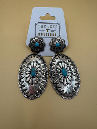 Concho Dangle Earrings Star