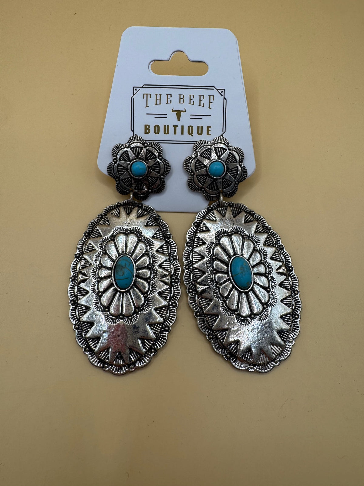 Concho Dangle Earrings Star