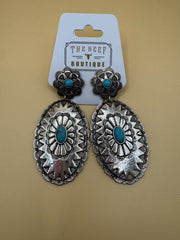 Concho Dangle Earrings Star
