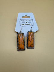 Orange Bar Earrings