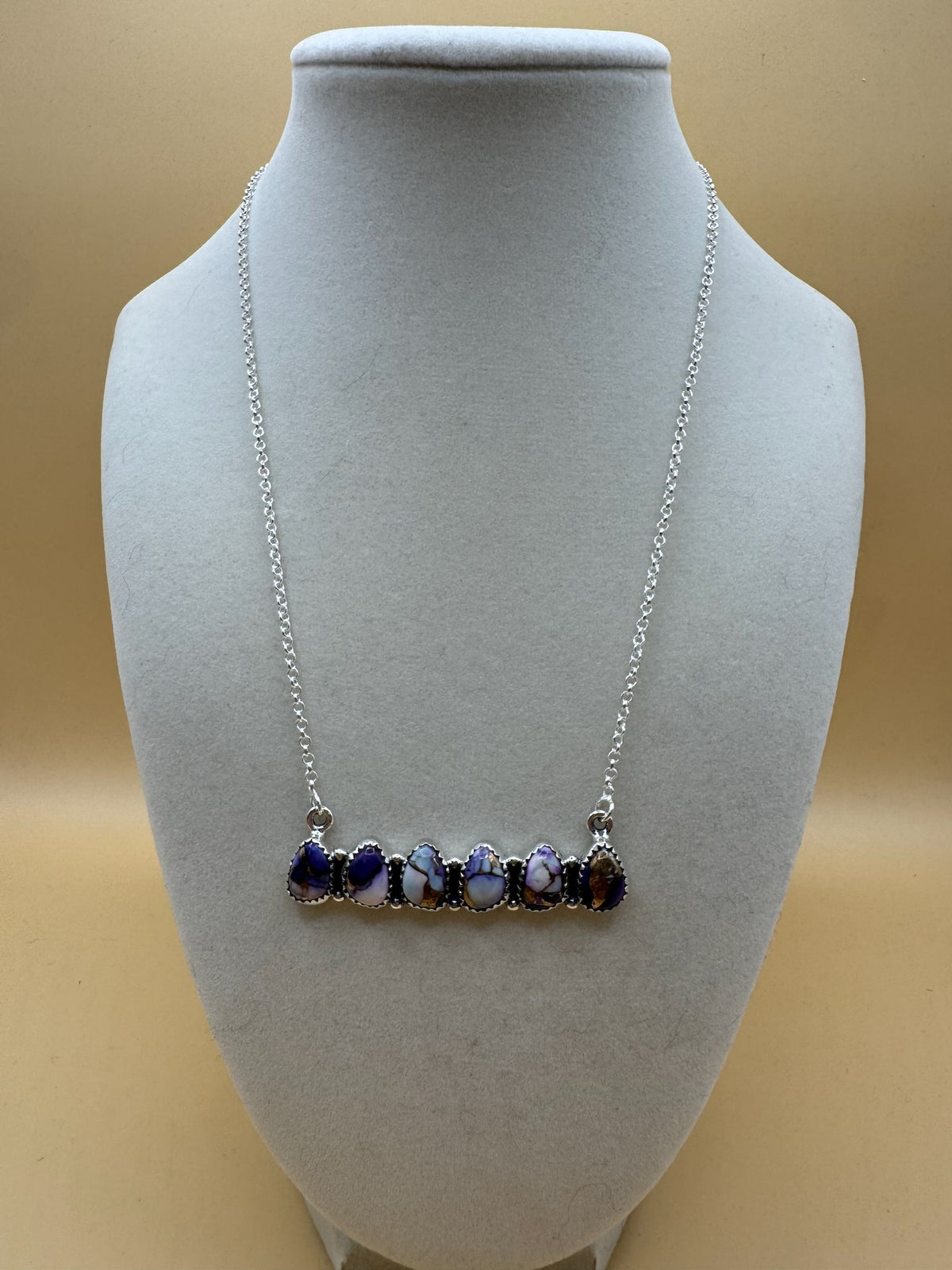 Violet Rose Bar Necklace