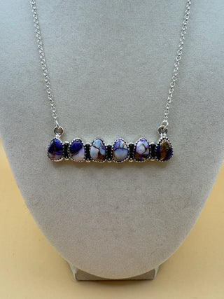 Violet Rose Bar Necklace