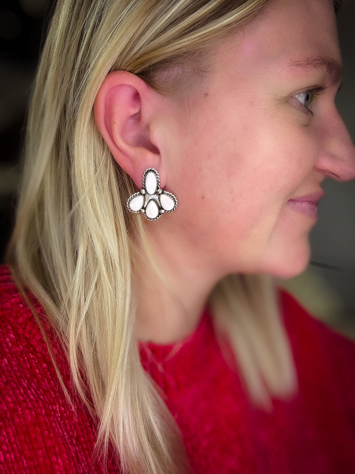 Pink Conch Earrings