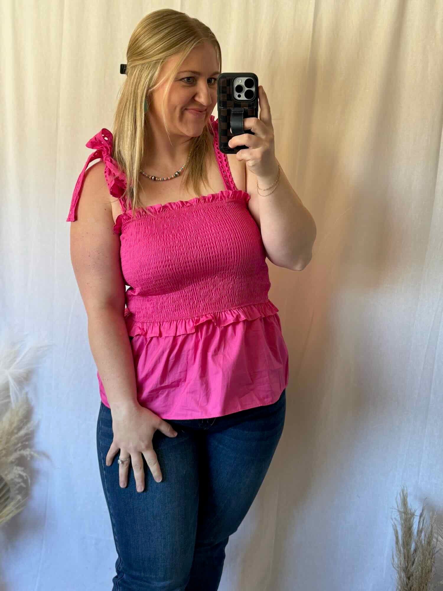 Lacy Lace Peplum Top