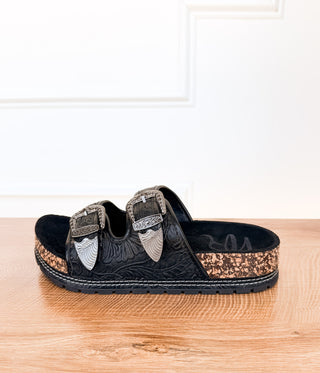 Morgana Western Sandal in Black