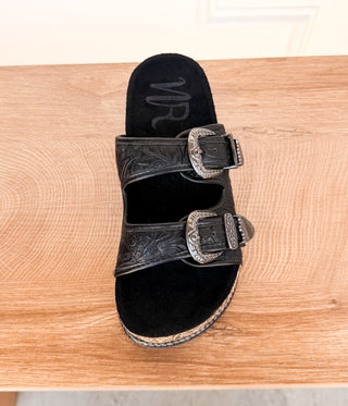 Morgana Western Sandal in Black