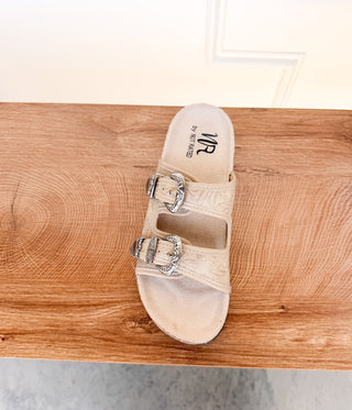 Morgana Western Sandal in Cream