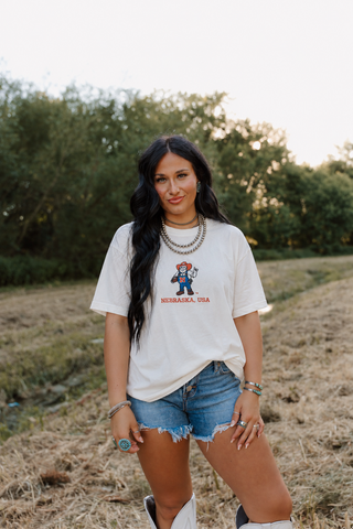 Herbie Nebraska USA Emb. Tee