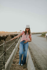 Brooke Ruffle Shoulder Cotton Knit Top