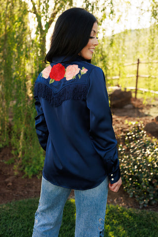 Dark Navy Button Up