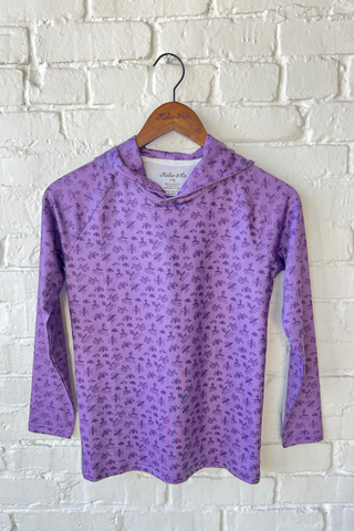 Diesel Drip in Purple Kids Performance Hoodie
