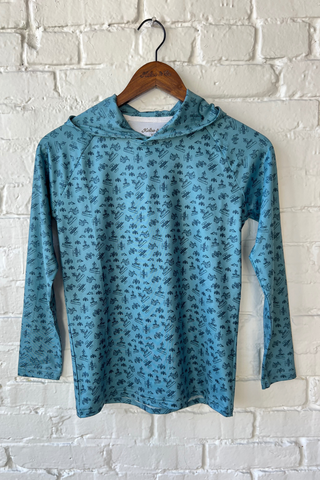 Diesel Drip in Blue Kids Performance Hoodie