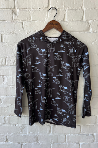 It's About to Get Western Kids Performance Hoodie