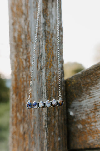 Violet Rose Bar Necklace