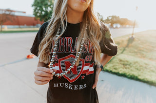 Nebraska Black Tee
