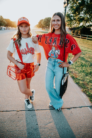 Nebraska White Tee