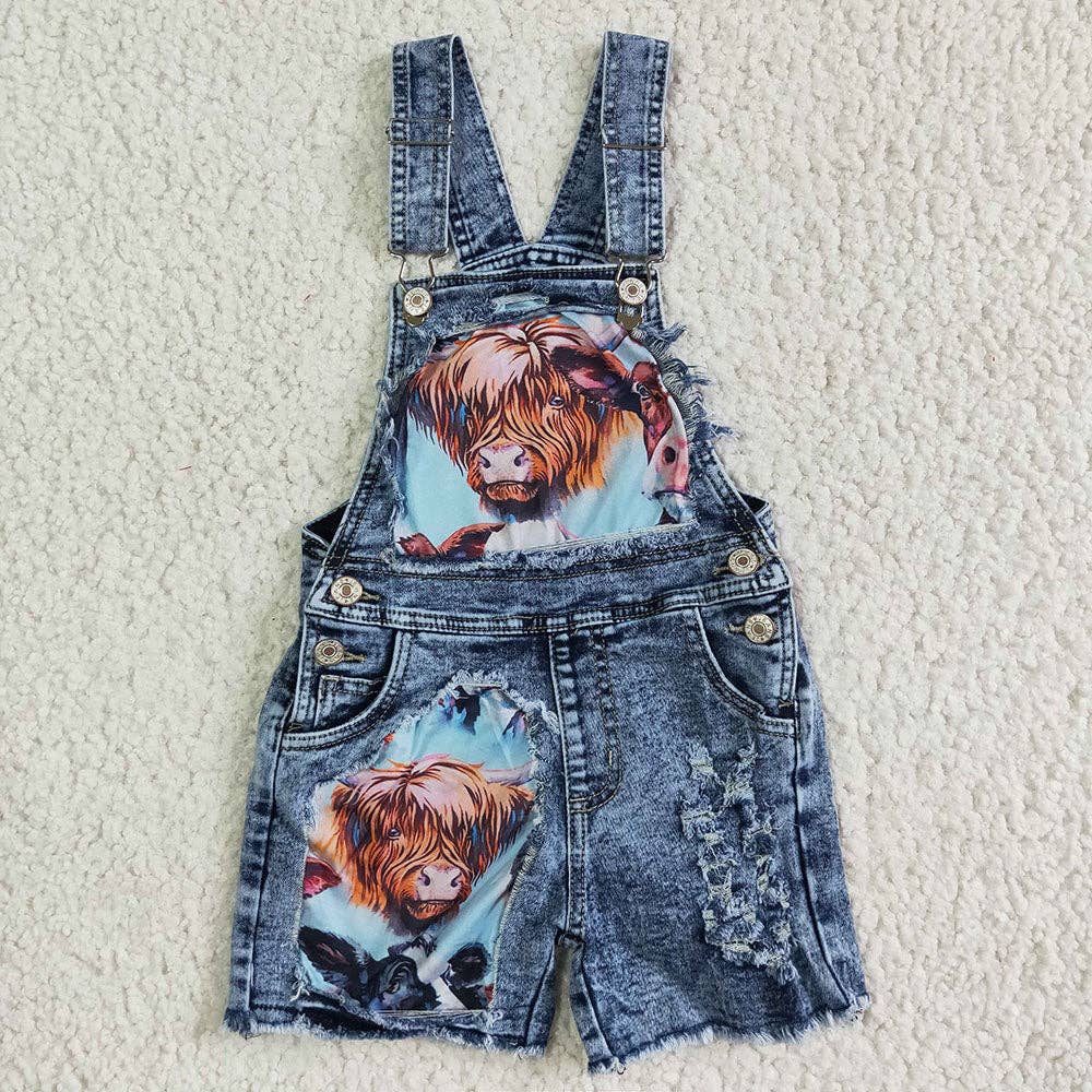 Girls cow Overalls