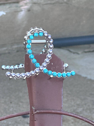 Small Turquoise Claw clip