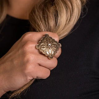 Gold Diamond Shaped Ring