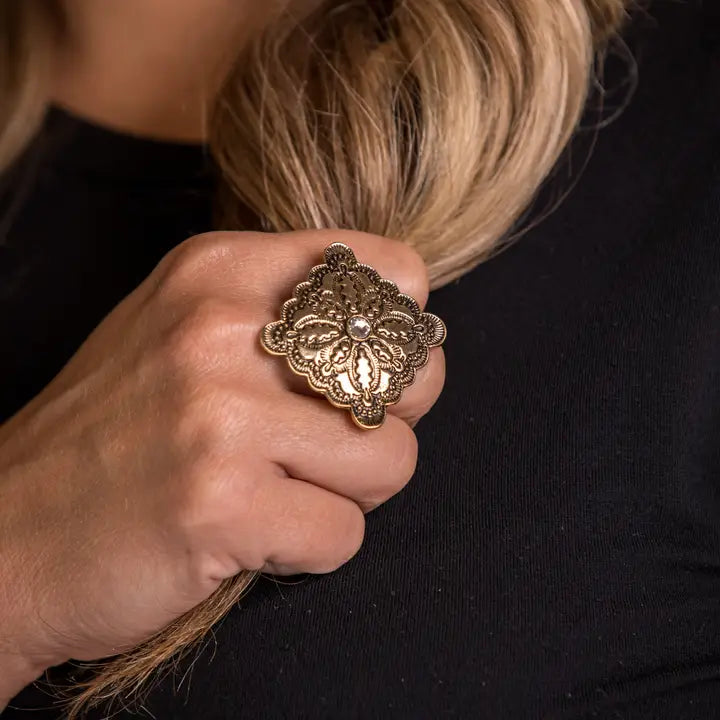 Gold Diamond Shaped Ring