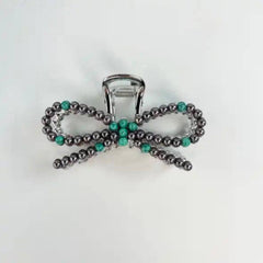 Turquoise/faux Navajo bow clip