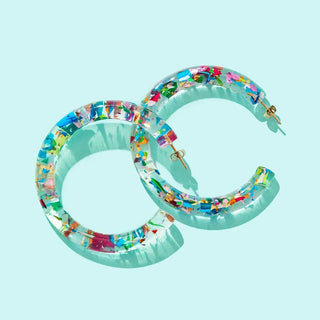 Confetti Hoop Earrings
