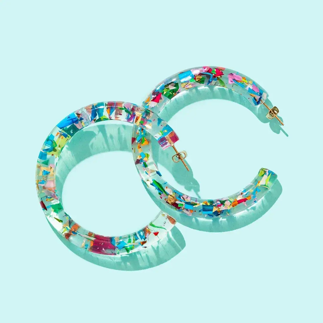 Confetti Hoop Earrings