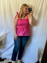 Lacy Lace Peplum Top