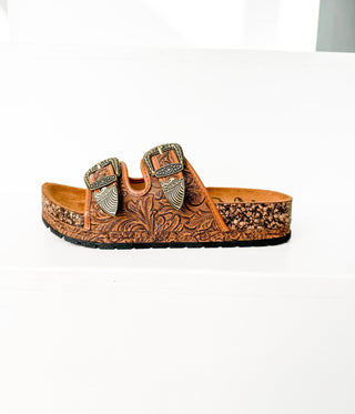 Morgana Western Sandal in Tan