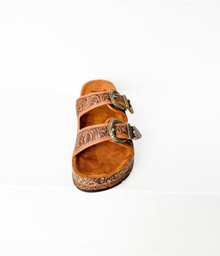 Morgana Western Sandal in Tan